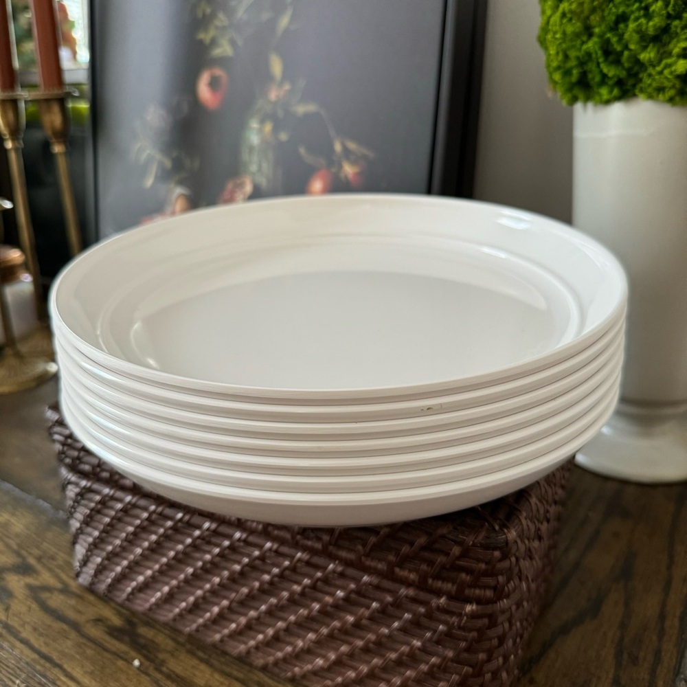 Sango  Melamine  Dinner Plates (Set of -7 White)